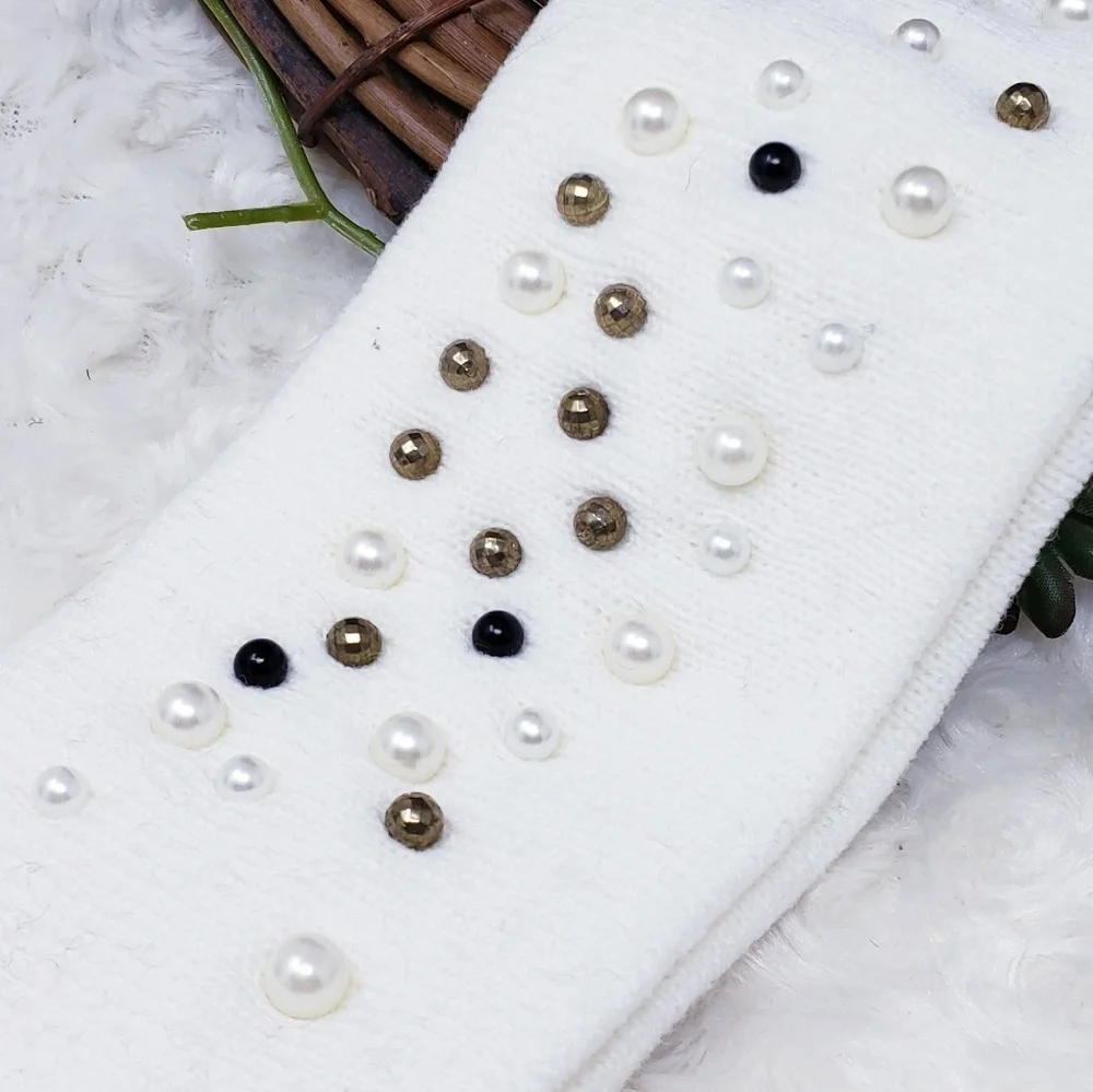 New! Pearl Studded Headband / Ear Warmer